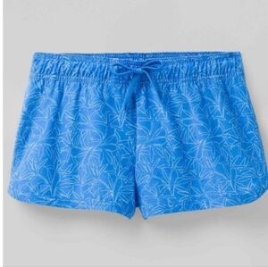 Prana Mariya Women's Blue Leaf Print Shorts Size Small NEW!